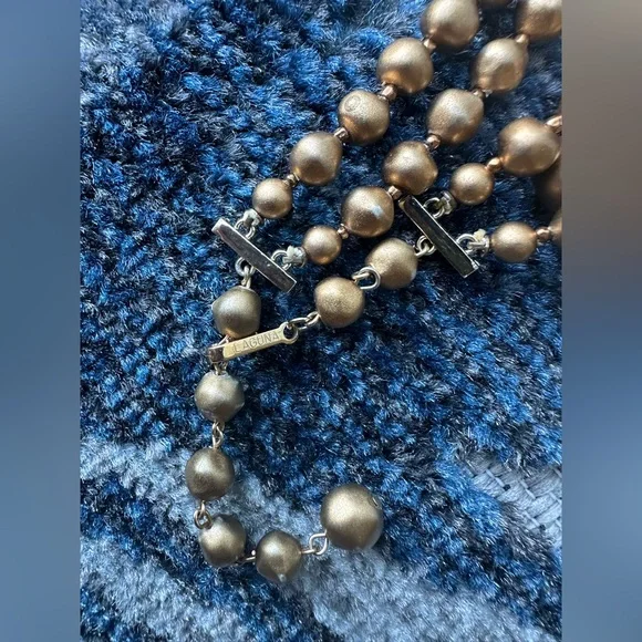Vintage Laguna Gold Tone Rounded Beaded Necklace - Picture 5 of 7
